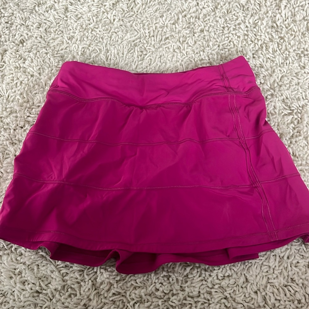 magenta lululemon pace rival skort